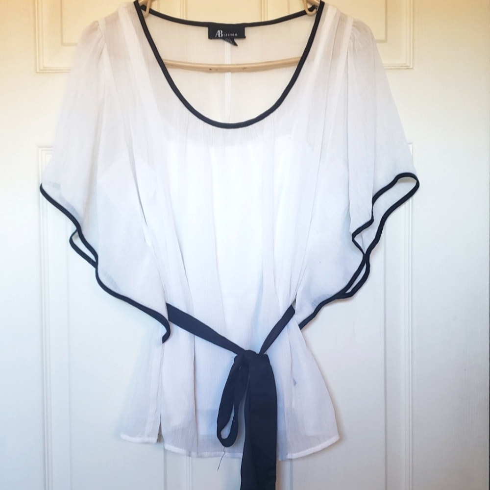 AB Studio Blouse Black&White |M|